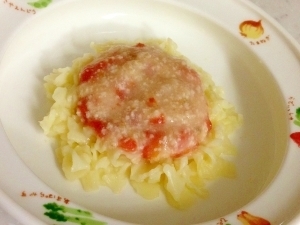 離乳食中期☆鶏肉とトマトのクリームパスタ,離乳食,ホワイトソース,
