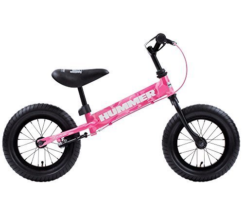 HUMMER(ハマー) TRAINEE BIKE カモフラージュピンク 12.5インチ 幼児/子供用トレーニングキックバイク 【専用スタンド付き】 安定のある極太タイヤ搭載 後輪ブレーキ付 13028-0499,ペダルなし,自転車,