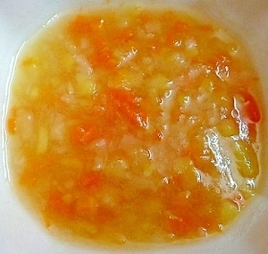 離乳食後期 さつまいもと2種野菜のりんご果汁スープ ,離乳食,りんご,