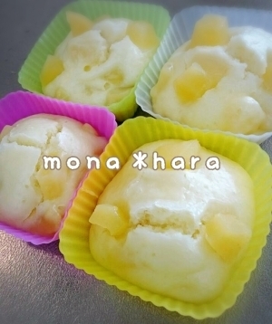HM・離乳食後期|リンゴのヨーグルト蒸しパン ,離乳食,りんご,