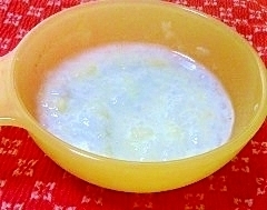 離乳食初期 バナナミルク粥,離乳食,ミルク,