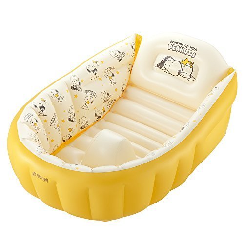 リッチェル Richell スヌーピー ふかふかベビーバス W 新生児~3カ月頃まで,お風呂,赤ちゃんグッズ,