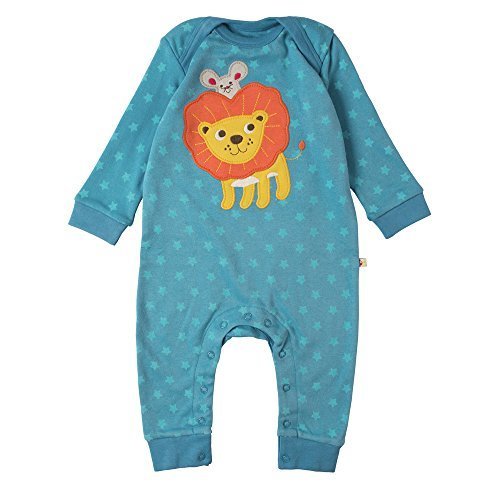 (フルギ) Frugi アップリケ付 カバーオール ライオン × ブルースター サイズ 6-12m ( 70 - 80 ) オーガニックコットン,ベビー服,ブランド,おすすめ