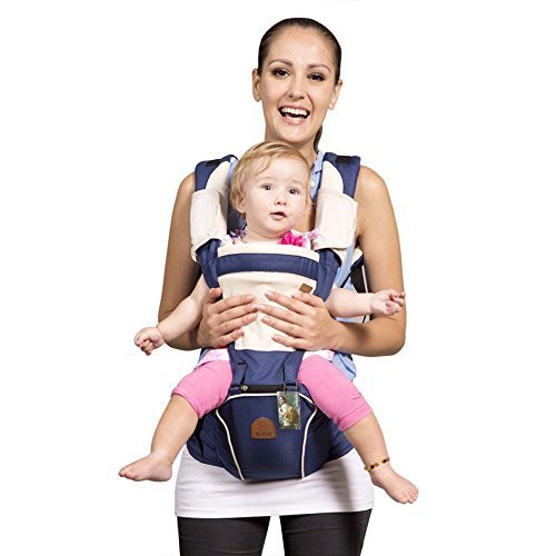 【ベビーアムール 】Bebamour 多機能 抱っこひも ポリエステル 抱っこ紐 新生児 赤ちゃん ベビーキャリア 3 WAY 5通り おんぶ紐 ブルー,遊園地,持ち物,