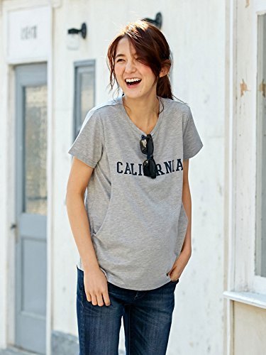 ANGELIEBE エンジェリーベ マタニティ 授乳口付き ロゴ Tシャツ ( プリント 2タイプ ) 妊婦服 産前 産後 フリー CALIFORNIA グレー 21769 21769400,授乳服,