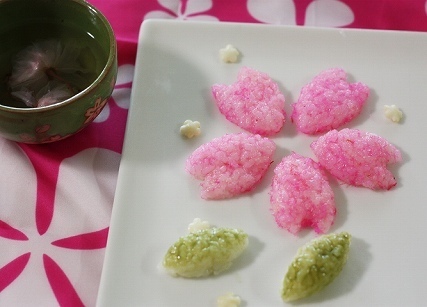 桜のご飯パーツ,お花見,おにぎり,
