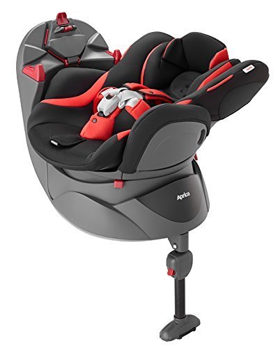 アップリカ 回転式チャイルドシート ディアターン プラス バウンシングブラックBK ベッド&イス型3ステップタイプ 【やわらかクッション搭載】(取付説明DVD付き) 93089,チャイルドシート,新生児,