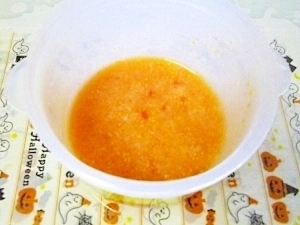 離乳食中期◎トマトの黄身がゆ,離乳食,卵,