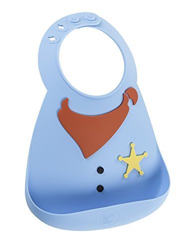 メイクマイデイ 食洗器で洗えるシリコン100%のやわらかビブ 【日本正規品】6ヵ月~3歳 シェリフ,離乳食,エプロン,