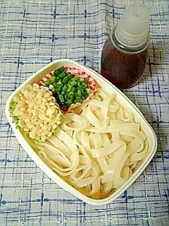 冷やしたぬきうどんのお弁当☆,お弁当,うどん,