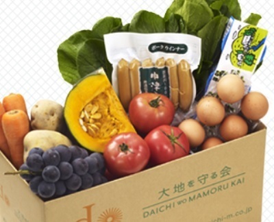 段ボールに入った野菜やウインナー,ネットスーパー,食材宅配,口コミ