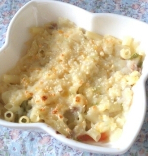 離乳食後期~☆鮭とじゃがいものマカロニグラタン,離乳食,グラタン,
