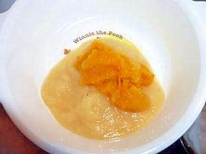 離乳食・初期!りんごとかぼちゃのデザート,離乳食,りんご,