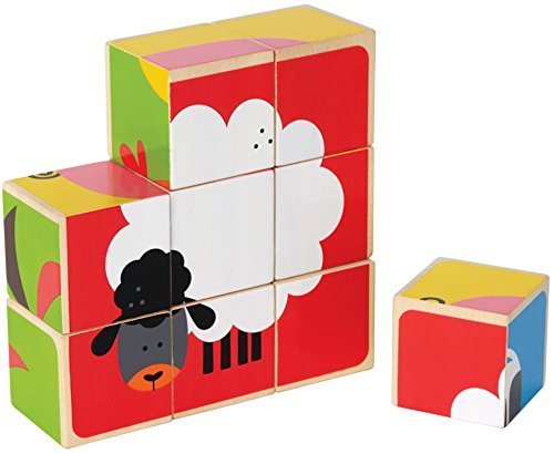 Hape(ハペ) ファームアニマル ブロックパズル E0422,2歳,女の子,プレゼント