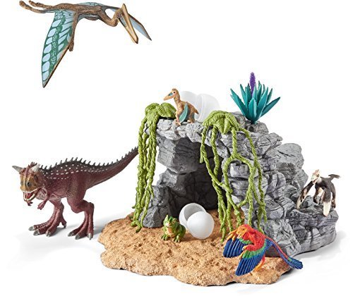 Schleich シュライヒ 恐竜フィギュア 恐竜と洞窟セット 42261,4歳,男の子,プレゼント
