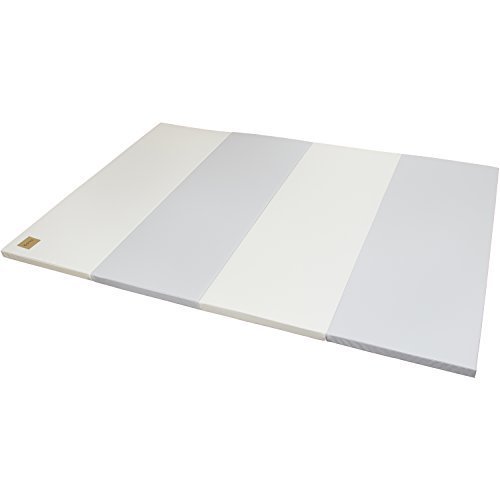 CARAZ(カラズ) ベーシック 4段 140×200×4cm グレー アイボリー,ベビーマット,