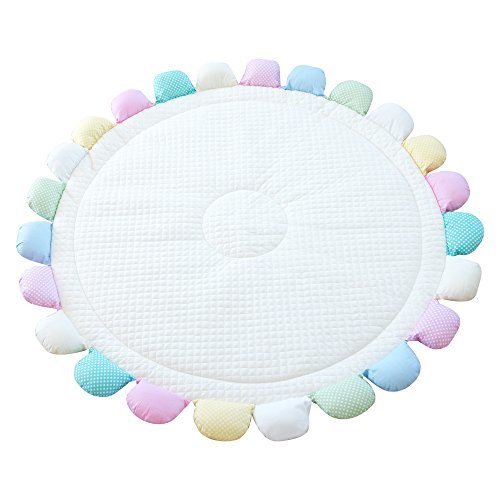 PUPPAPUPO サニーラグマット 【フラワー】 マルチカラー 新生児から対象 お花型のかわいいプレイマット ギフトにぴったりな花束型パッケージ,ベビーマット,