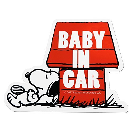 PEANUTS スヌーピー ハウス セーフティサイン BABY in CAR マグネット SN54,ベビーインカー,ステッカー,