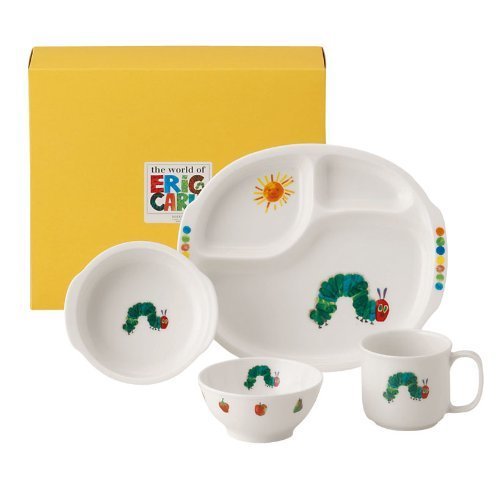 ニッコー 子供食器 はらぺこあおむし もぐもぐセット(ランチ皿、ライスボール、マグ、小鉢) 8010-KS04,離乳食,食器,