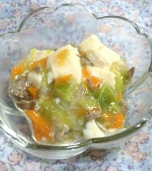 離乳食中期後半~☆野菜たっぷり肉豆腐,離乳食,豚肉,