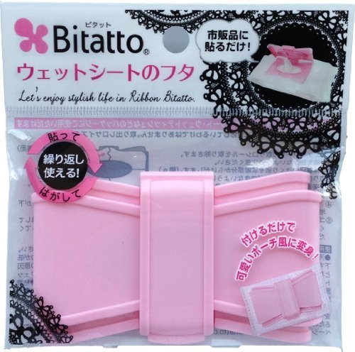 ビタット Bitatto ウェットシートのフタ リボン型 ピンク,おしりふき,フタ,