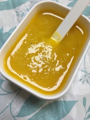 離乳食初期☆じゃがいも&かぼちゃ&しらす10倍お粥,離乳食,じゃがいも,