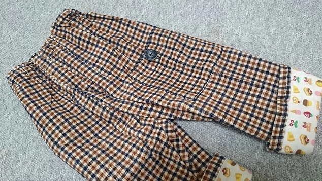 チェックのズボン,パパ,お揃い,