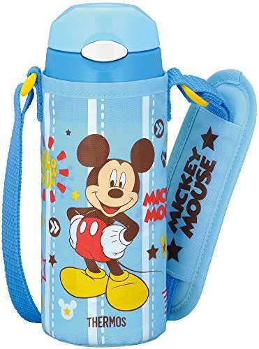 サーモス 水筒 真空断熱ストローボトル ディズニーミッキー 【ワンタッチオープンタイプ】 0.36L スカイブルー FFI-401FDS SKY,子供用,水筒,