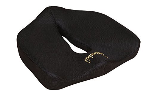 【Amazon.co.jp限定】ROHISHIO ヘルスケア 低反発 クッション ブラック,ドーナツクッション,