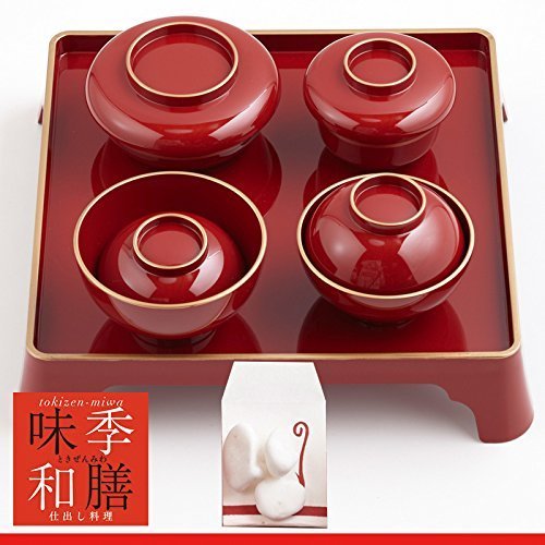 歯固めの石・お食い初め解説書付 お食い初め食器セット 【男の子 朱色お食い初め器セット】,お食い初め,やり方,順番