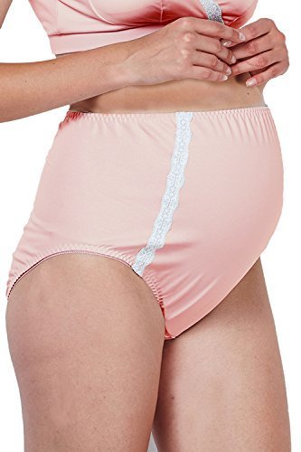 Sweet Mommy 【日本製】ストレッチレース付き マタニティ ショーツ コットン パンツ お腹をすっぽり包む 単品 産前用 妊婦 M ベビーピンク,マタニティ,ショーツ,