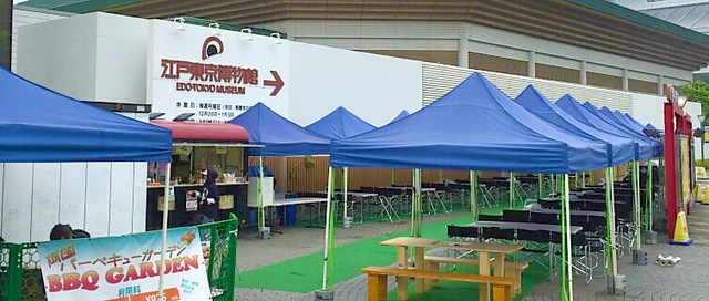 両国バーベキューガーデン,バーベキュー,雨,東京