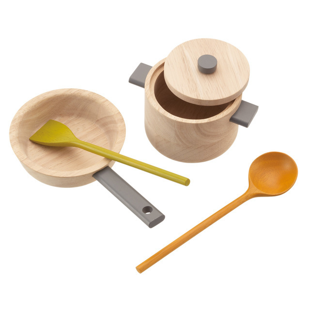 木のおままごと フライパン・おなべセット,無印良品,キッチン,雑貨