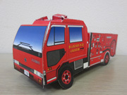 ポンプ車,消防車,ペーパークラフト,救急車