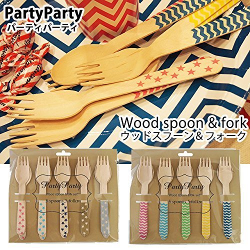 Party Partyウッドスプーン&フォーク SR,ホームパーティー,食器,おすすめ