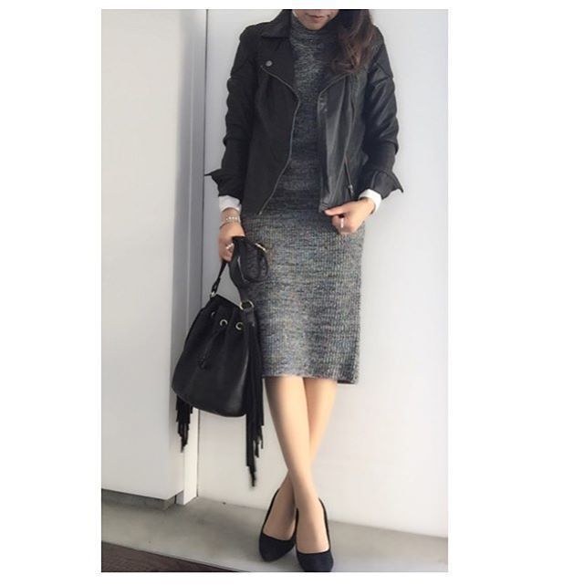 ライダースを着た女性,プチプラ,ママ,FOREVER21