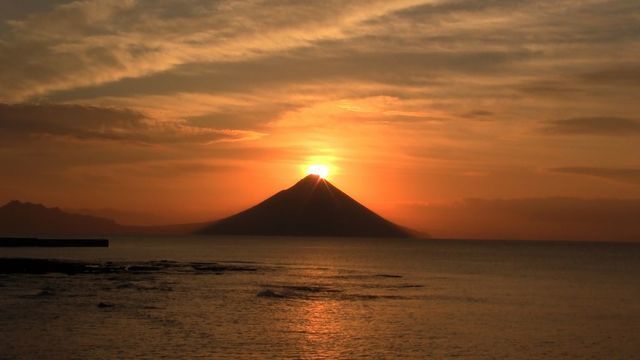 開聞岳 初日の出,鹿児島,初日の出,スポット