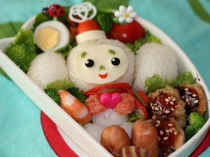 全身チェブラーシカのお弁当,白い,チェブラーシカ,キャラ弁