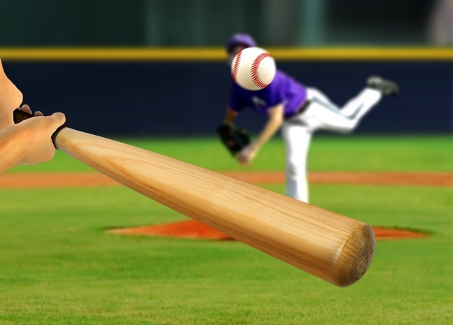 野球のバットとボール,親子,野球,観戦