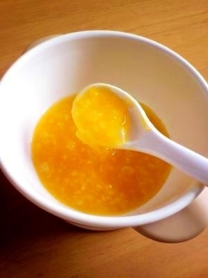 【離乳食(初期)】カボチャがゆ,離乳食,おかゆ,