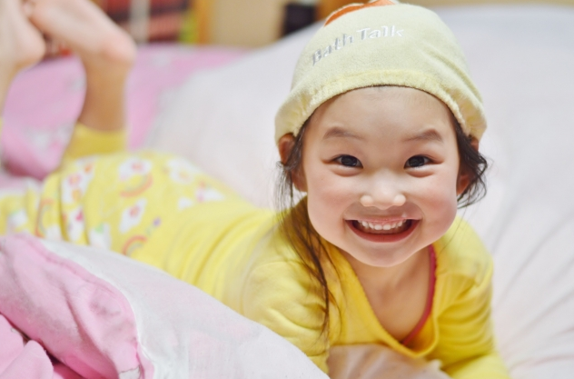 就寝前,バスローブ,子供,