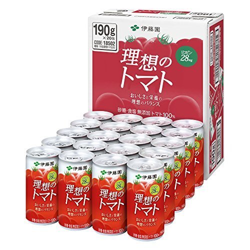 伊藤園 理想のトマト (缶) 190g×20本,離乳食,トマト,