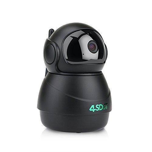 HD 1080P 200万画素 ネットワークカメラ IPカメラ WiFi対応 屋内 ホーム/ベビーモニター 動体検知 暗視撮影 スマホ対応 双方向音声 PTZ制御 回転可能 黒,ベビーモニター,