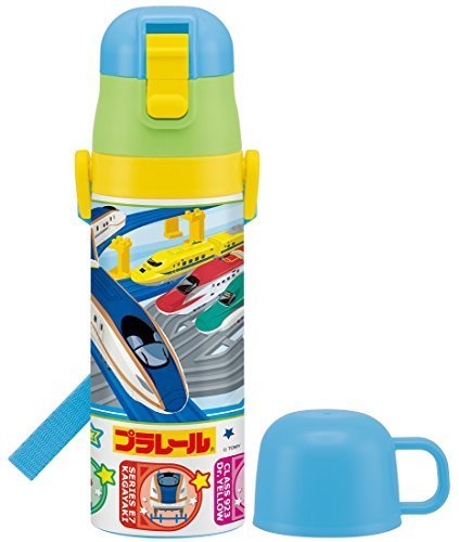 スケーター 超軽量 2WAY ステンレスボトル 水筒 コップ付き 470ml 保温 保冷 プラレール 16 B SKDC4,幼稚園,水筒,
