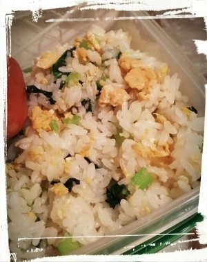 お弁当に!小松菜 卵 の 混ぜご飯,お弁当,ご飯,