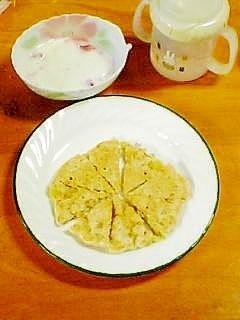 離乳食 もっちりバナナパンケーキ,離乳食,オートミール,