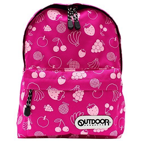 キッズ デイパック チアフル リュックサック ネームカード付き OUTDOOR PRODUCTS アウトドアプロダクツ 約W27×H33×D13cm ローズ,幼児,リュック,