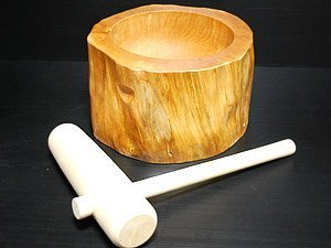 餅うす ミニ 一升用 杵セット きりかぶタイプ,一升餅,初誕生日,1歳