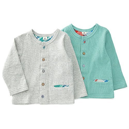 【アウトレット】La Chiave カーディガン(80~130cm)キムラタンの子供服 ブルーグリーン 100 (53276x53476-151a),キッズ,アウター,
