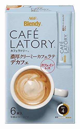 AGF ブレンディ カフェラトリー スティック 濃厚クリーミーカフェラテ デカフェ 6本×6箱 【 カフェインレスコーヒー 】【 スティックコーヒー 】,ノンカフェイン,コーヒー,